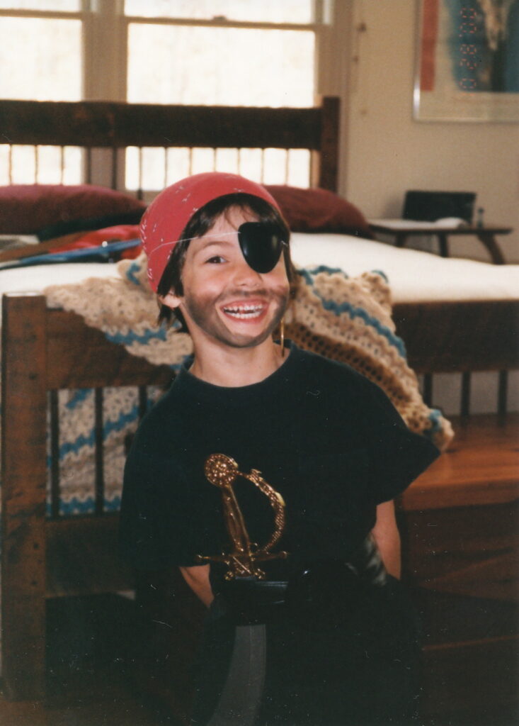 Alex in pirate costume